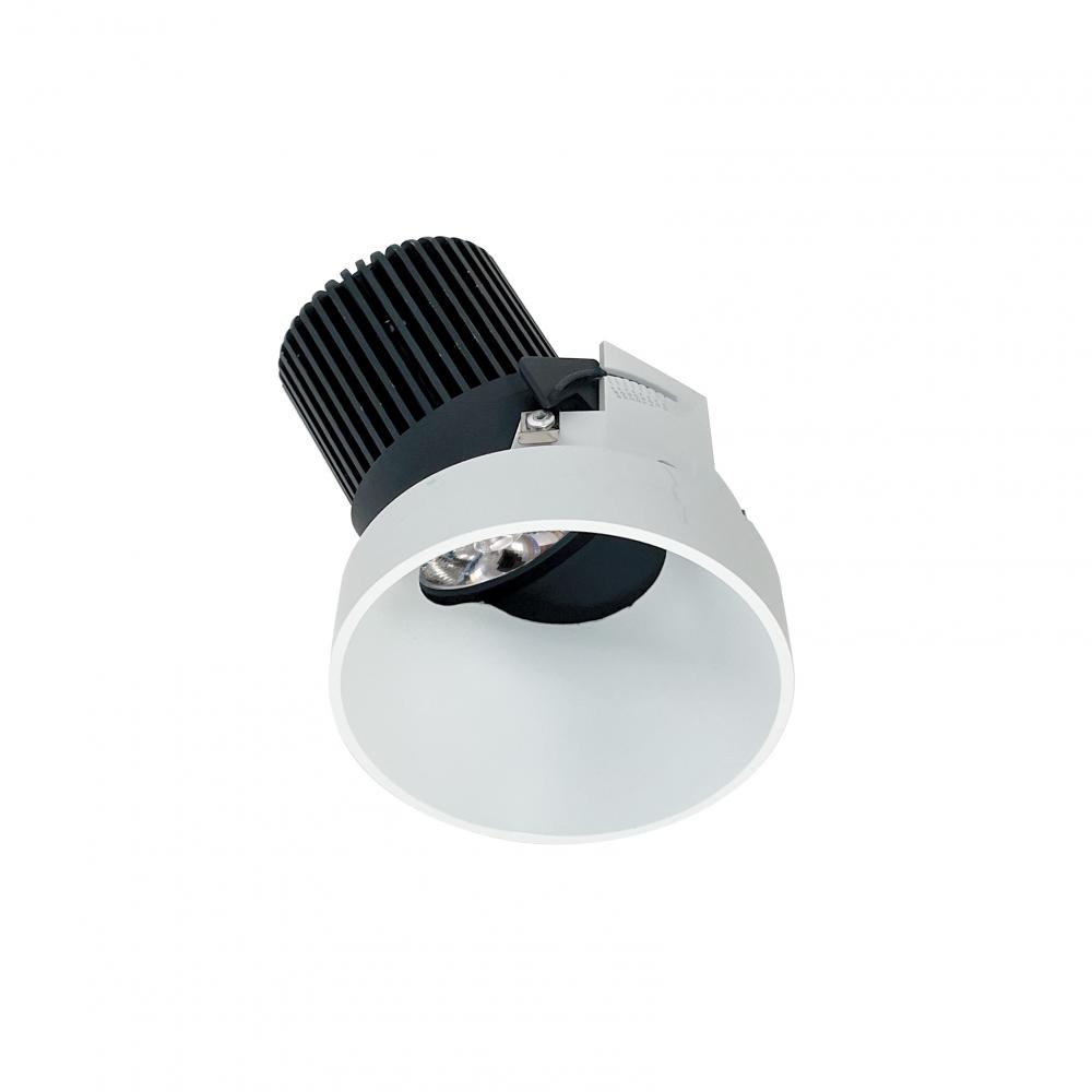 4" Iolite LED Round Trimless Adjustable Slot, 10-Degree Optic, 850lm / 12W, 3500K, Matte Powder