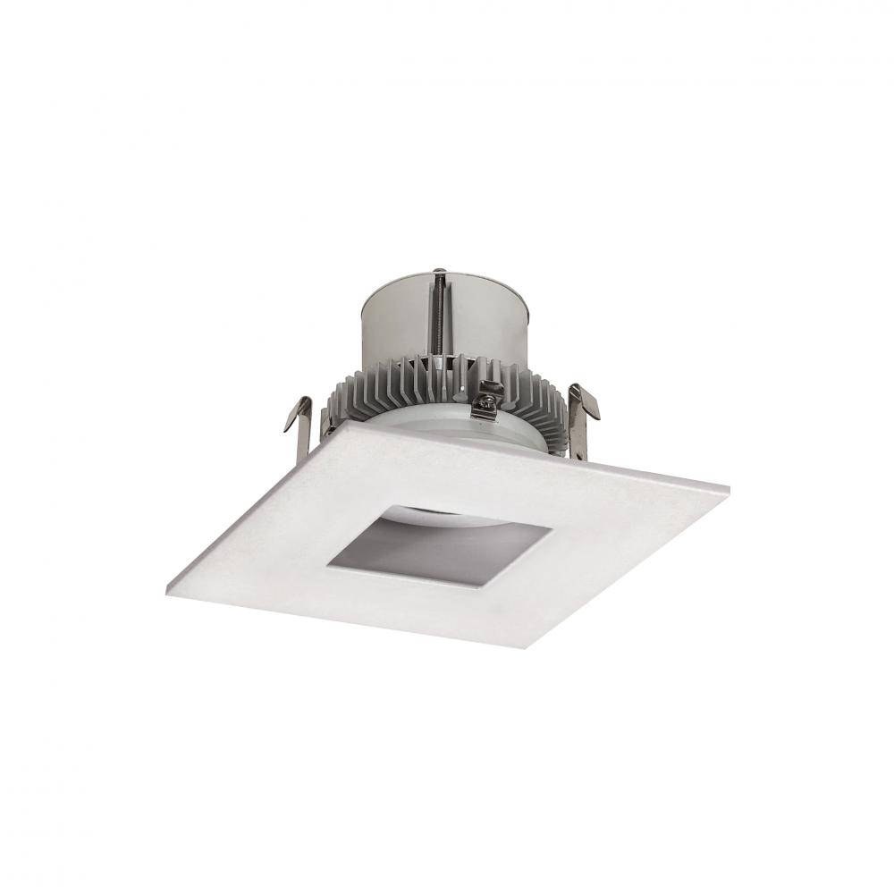 4" Cobalt Click LED Retrofit, Square Pinhole, 1000lm / 12W, 2700K, White Powder White Flange,