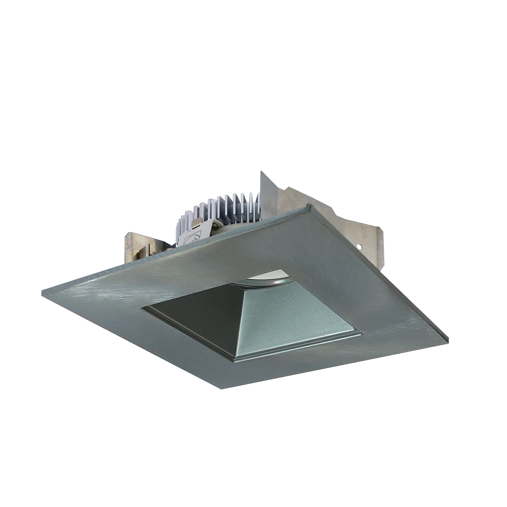 4" Cobalt Shallow High Lumen LED Trim, Square/Square Regress, 850lm, 3500K, Natural Metal