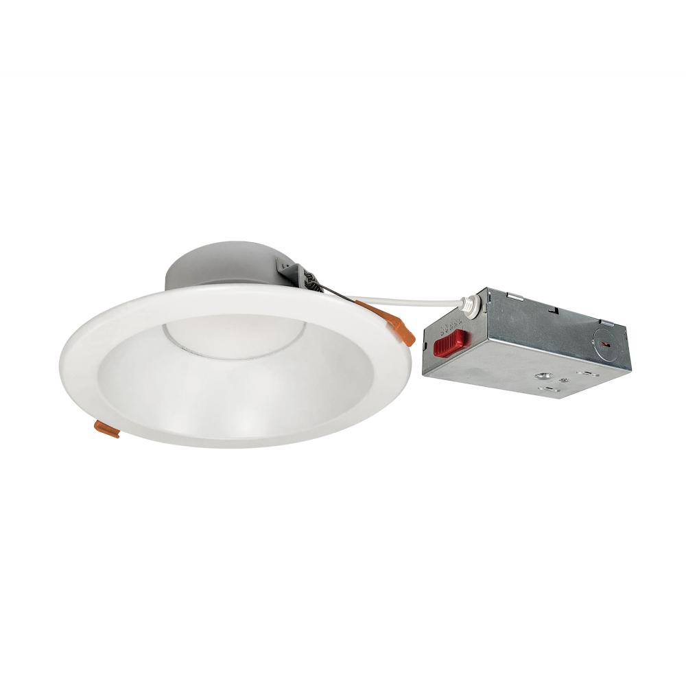 6" Theia LED Downlight with Selectable CCT, 120-277V 0-10V, Matte Powder White Finish