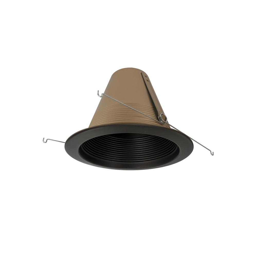 6" Air-Tight Baffled Lensless Shower Trim, Bronze