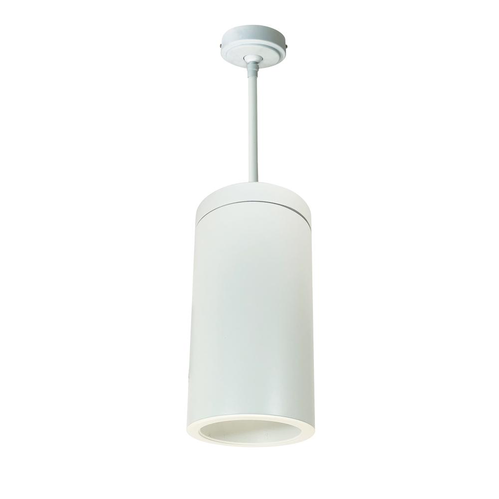 6" CYL PENDANT 3500L 40K REF, MED FLD, WHITE/WHITE FLANGE WHITE CYL 120V Triac/ELV