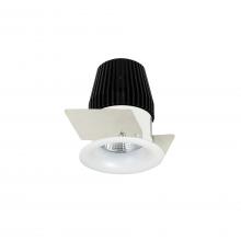 Nora NIOB-1RNBCDXMPW - 1" Iolite LED BWF Round Bullnose, 600lm, Comfort Dim, Matte Powder White Reflector / Matte