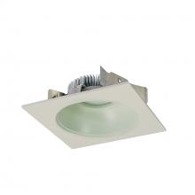 Nora NLCBS-4538540MPW - 4" Cobalt Shallow High Lumen LED Trim, Square/Round Reflector, 850lm, 4000K, Matte Powder White