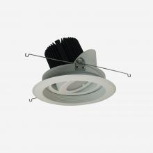 Nora NRM2-617L2527FWW - 6" Marquise II Round Regressed Adj. Baffle, Flood, 2500lm, 2700K, White (Not Compatible with