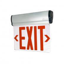 Nora NX-810-LEDR2MA - Surface Adjustable LED Edge-Lit Exit Sign, AC Only, 6" Red Letters, Double Face / Mirrored