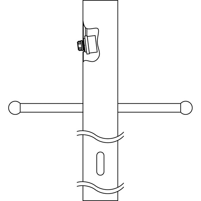 Post w/Int Photocell & Ladder