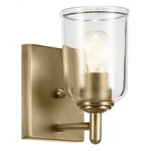 Kichler 45572NBRCLR - Shailene 5" 1-Light Wall Sconce with Clear Glass in Natural Brass