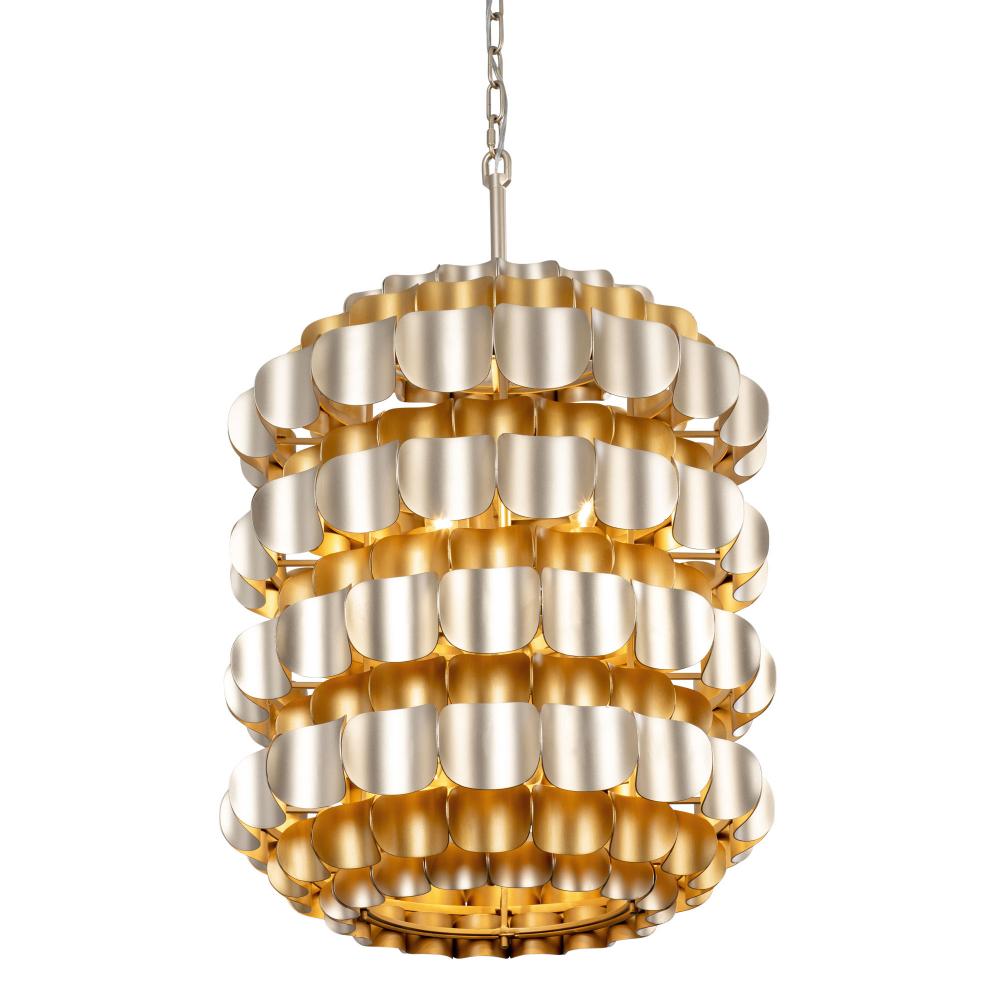 Swoon 6-Lt Foyer - Antique Gold/Gold Dust