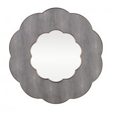 Varaluz 453MI36A - Scallop 36-in Wall Mirror - Gray Shagreen/Weathered Brass