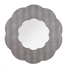 Varaluz 453MI54A - Scallop 54-in Wall Mirror - Gray Shagreen/Weathered Brass
