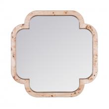 Varaluz 455MI36B - Swiss 36x36 Wall Mirror - Poplar Burl/Weathered Brass