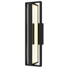 Alteck, LLC AW0054-30-W-BK - In & Out LED Wall Sconce H24.5