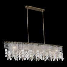 Kalco Allegri 047361-038-FR001 - Farfalle 60.5-in 9 Light (40-watt) Brushed Champagne Gold Linear Pendant