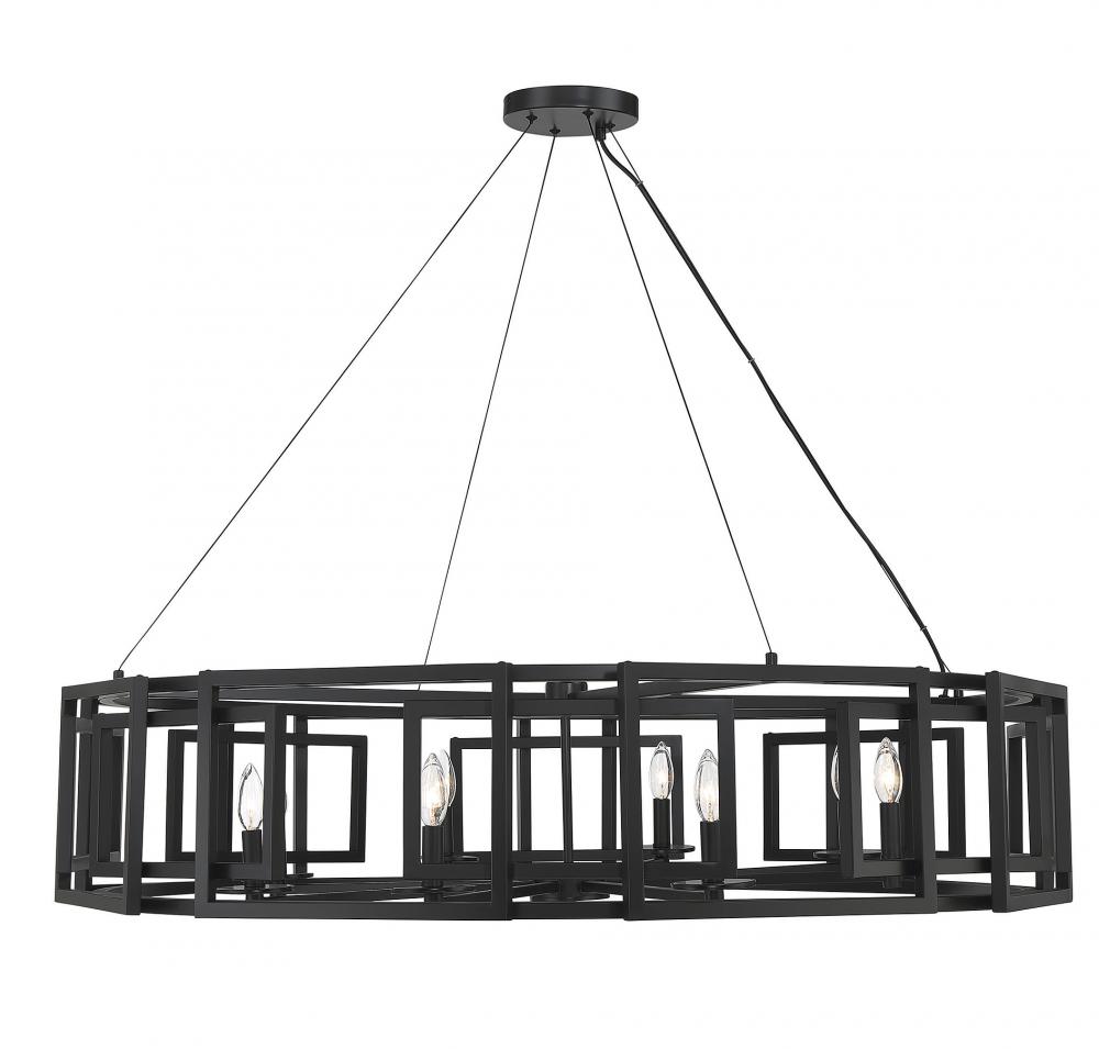 Radcliffe 8 LT Chandelier in Matte Black