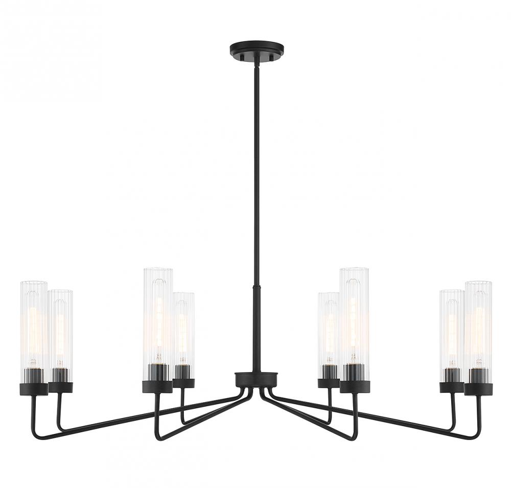 Baker 8-Light Chandelier in Matte Black