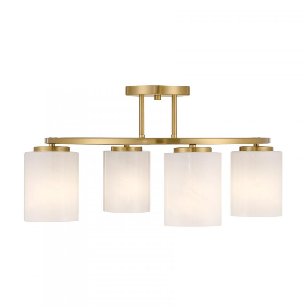 Herron 4-Light Ceiling Light in Warm Brass