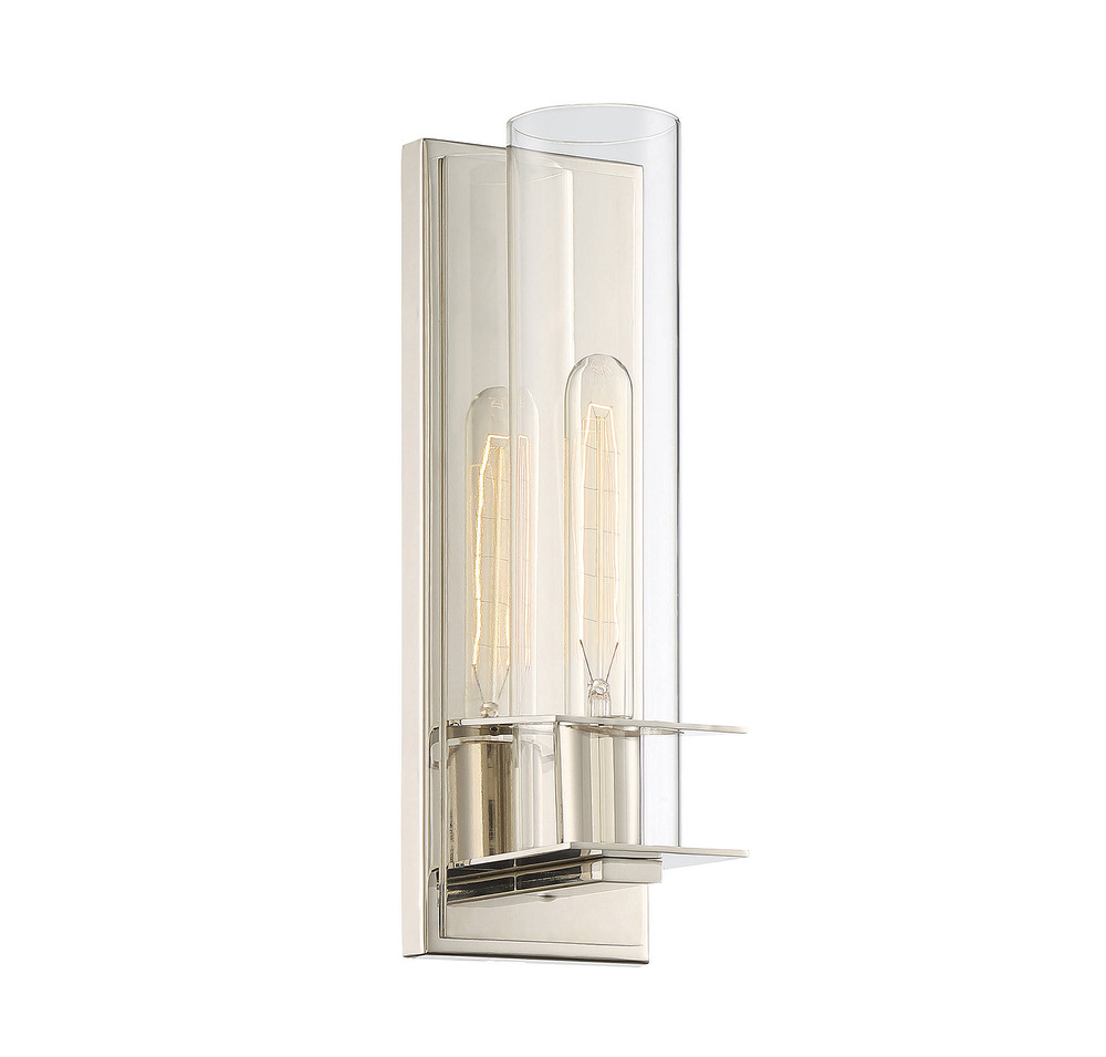 Hartford 1-Light Wall Sconce in Polished Nickel