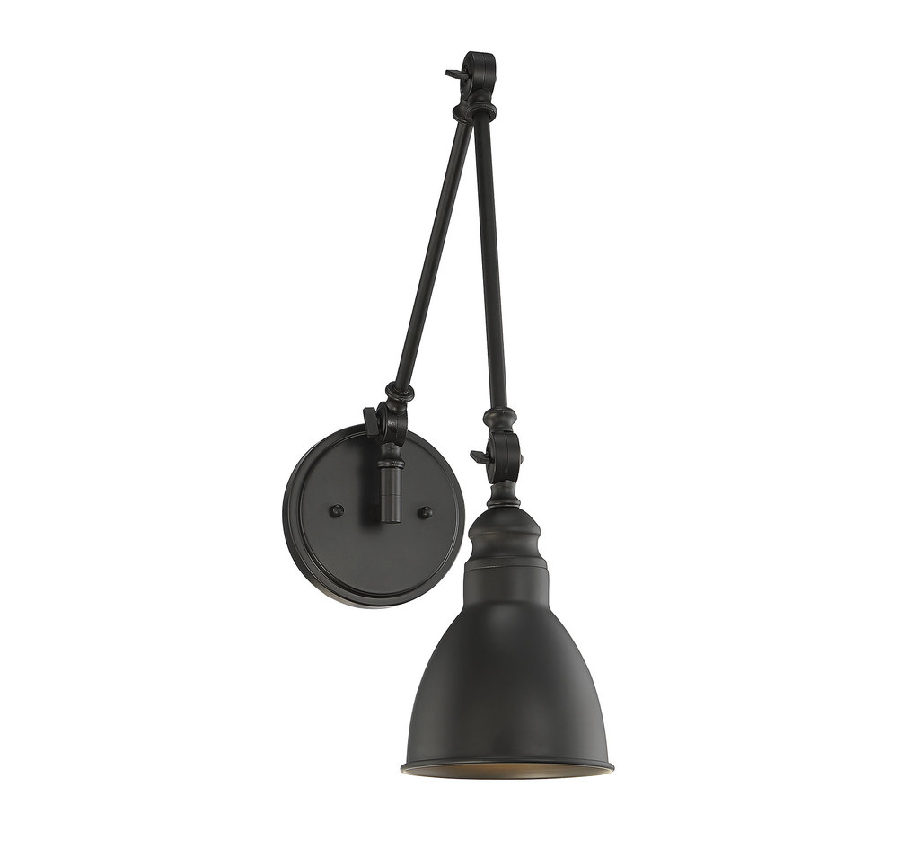 Dakota 1-Light Adjustable Wall Sconce in Matte Black