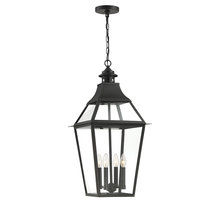 Savoy House 5-723-153 - Jackson 4-Light Outdoor Hanging Lantern in Matte Black with Gold Highlights