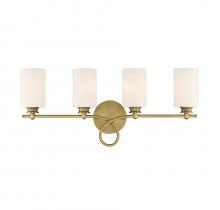 Savoy House 8-530-4-322 - Woodbury 4-Light Bathroom Vanity Light in Warm Brass