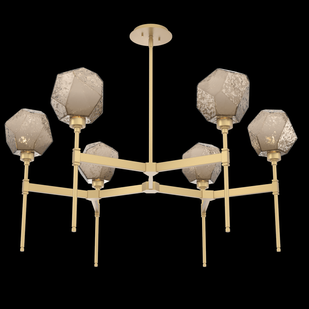 Gem Round Chandelier-39-Gilded Brass