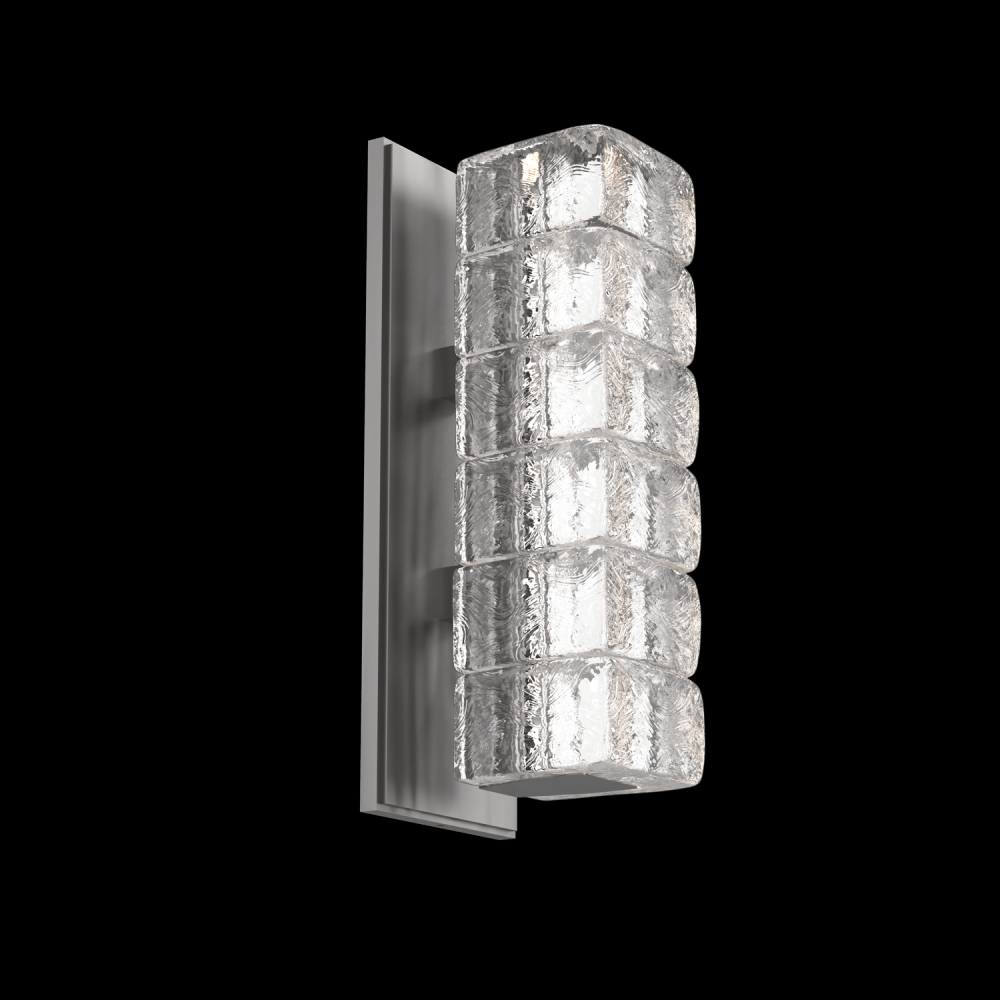 Asscher Sconce-Satin Nickel-Asscher Clear