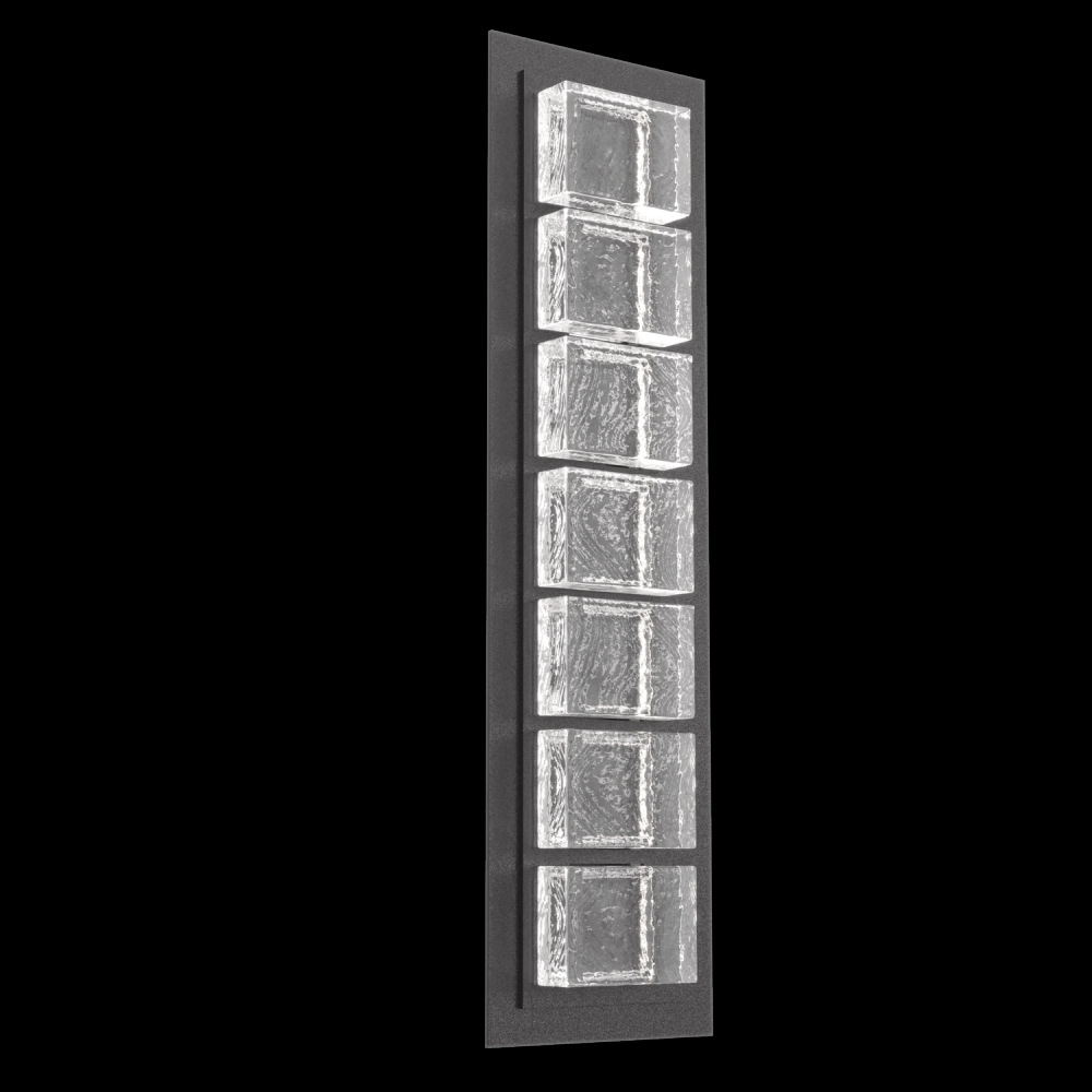 Tessera  Sconce (S)-Graphite-Pavé Cast Glass