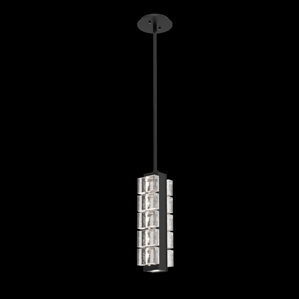 Tessera Pendant-Matte Black-Pavé Cast Glass