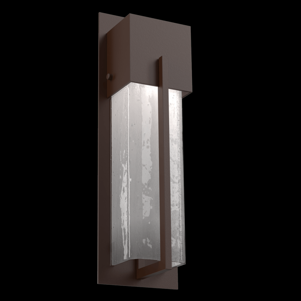 Outdoor Short Square Cover Sconce with Metalwork