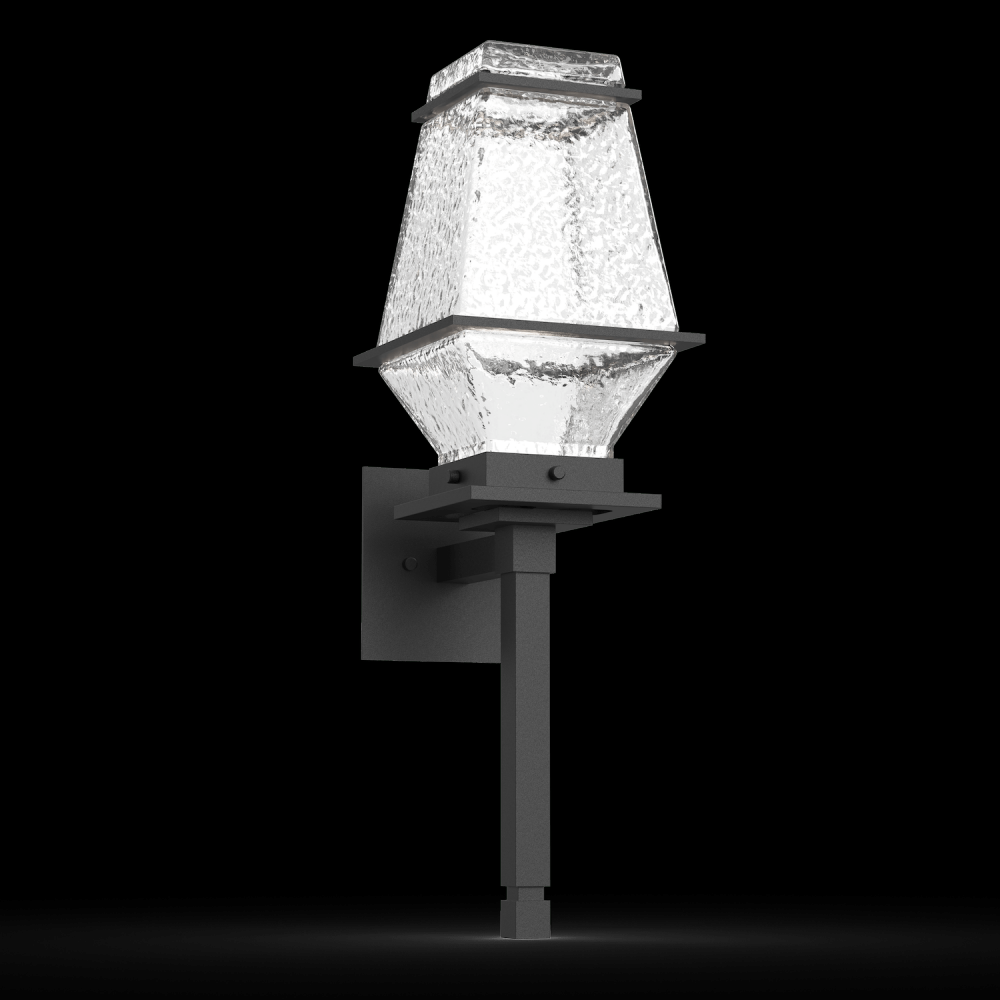 Outdoor Landmark Torch Sconce-03-Textured Black