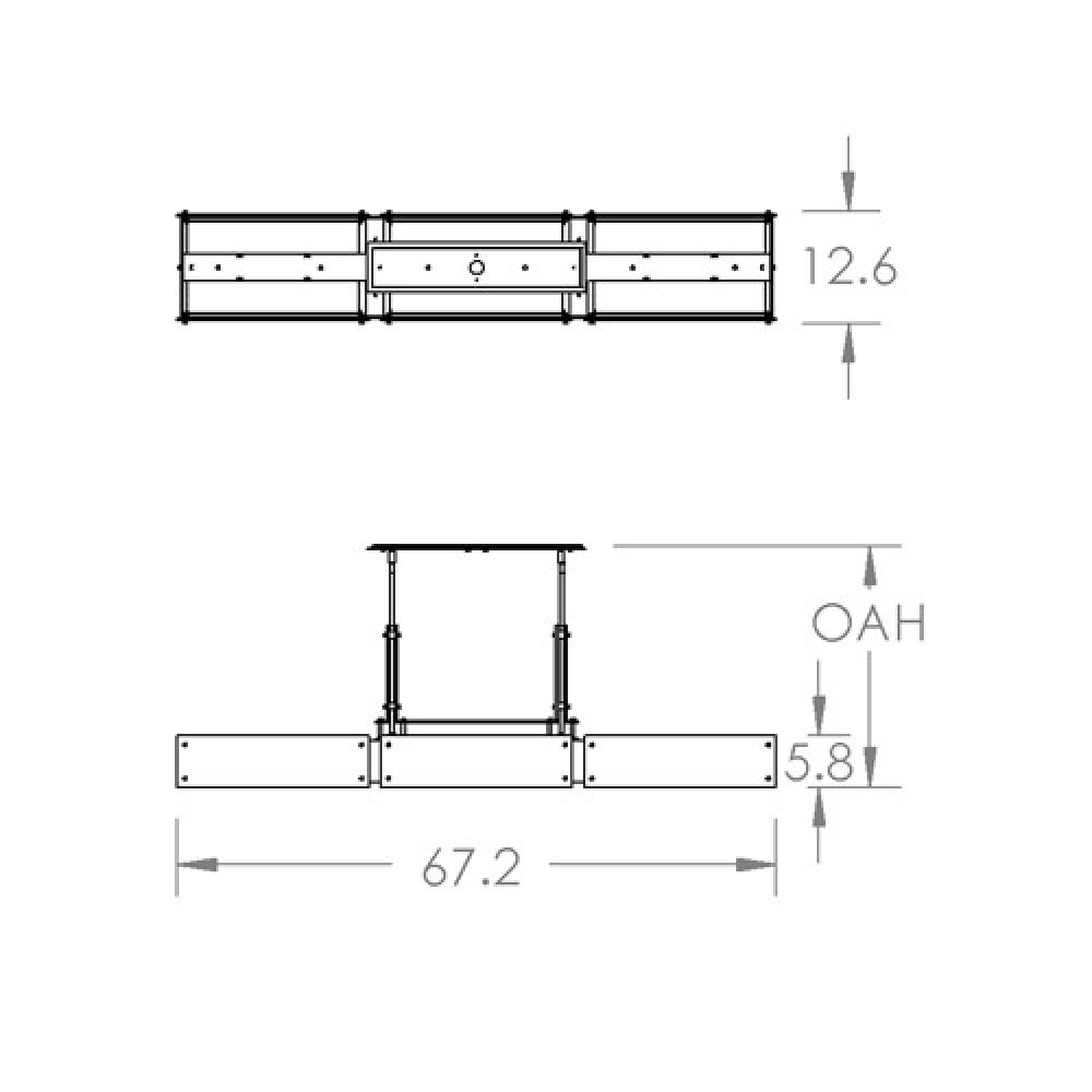 Urban Loft Trestle Linear Suspension-0D-Satin Nickel