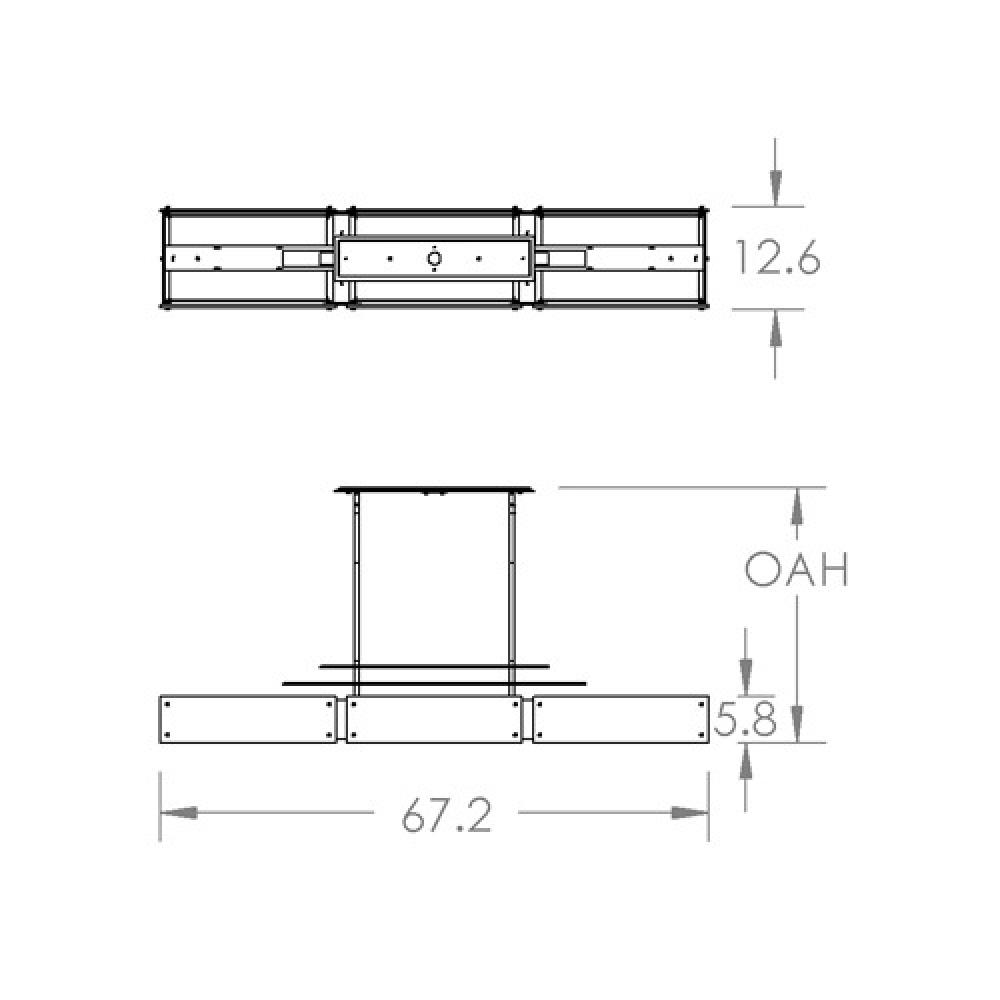 Urban Loft Parallel Linear Suspension-0F-Matte Black