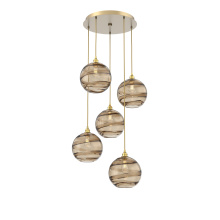 Hammerton CHB0047-05-GB-OB-C01-E2 - Terra Round 5pc Multi-Pendant