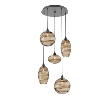 Hammerton CHB0048-05-MB-OB-C01-E2 - Misto Round 5pc Multi-Pendant