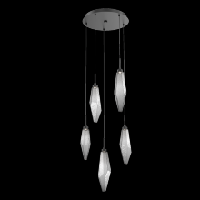 Hammerton CHB0050-05-MB-CS-C01-L3-RTS - Rock Crystal Round Pendant Chandelier - Quick Ship