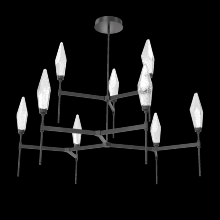 Hammerton CHB0050-54-MB-CC-001-L1 - Rock Crystal Round Chandelier-54-Matte Black