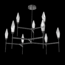 Hammerton CHB0050-54-MB-CS-001-L1 - Rock Crystal Round Chandelier-54-Matte Black