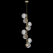 Hammerton CHB0086-T8-GB-FS-001-L3 - Luna 8pc Twisted Vine-Gilded Brass-Floret Inner - Smoke Outer-Threaded Rod Suspension-LED 3000K