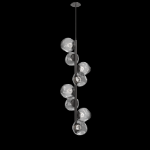 Hammerton CHB0086-T8-GP-FS-001-L1 - Luna 8pc Twisted Vine-Graphite-Floret Inner - Smoke Outer-Threaded Rod Suspension-LED 2700K