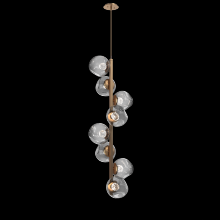 Hammerton CHB0086-T8-NB-FS-001-L3 - Luna 8pc Twisted Vine-Novel Brass-Floret Inner - Smoke Outer-Threaded Rod Suspension-LED 3000K