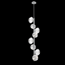 Hammerton CHB0089-T8-CS-C-001-L3 - Mesa 8pc Twisted Vine-Classic Silver-Clear Blown Glass-Threaded Rod Suspension-LED 3000K