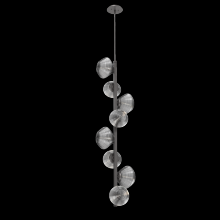 Hammerton CHB0089-T8-GP-S-001-L3 - Mesa 8pc Twisted Vine-Graphite-Smoke Blown Glass-Threaded Rod Suspension-LED 3000K