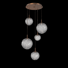 Hammerton CHB0092-05-BB-S-C01-L3 - Gaia Round Pendant Chandelier