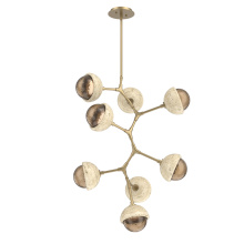 Hammerton CHB0093-VB-GB-B-001-L3-TR - Cabochon Chandelier Large Pendant Gilded Brass