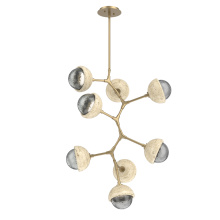 Hammerton CHB0093-VB-GB-S-001-L3-TR - Cabochon Chandelier Large Pendant Gilded Brass