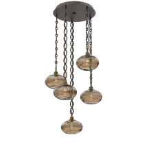 Hammerton CNB0036-05-FB-OB-CH2-E2 - Coppa Round 5pc Multi-Pendant with Chain