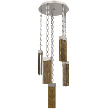 Hammerton CNB0042-05-BS-BG-CH2-L1 - Parallel Round 5pc Multi-Pendant with Chain