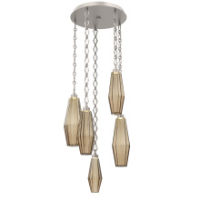 Hammerton CNB0049-05-BS-RB-CH1-L3 - Aalto Round 5pc Multi-Pendant with Chain