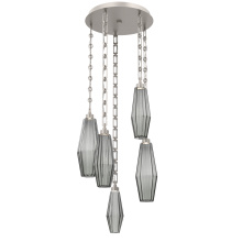 Hammerton CNB0049-05-BS-RS-CH3-L3 - Aalto Round 5pc Multi-Pendant with Chain